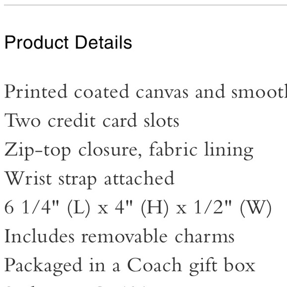 Coach Boxed Corner Zip Wristlet with Snowman Print - Picture 3 of 5